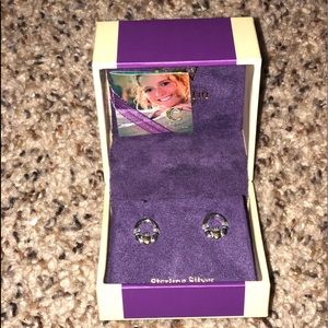 Claddagh stud silver and gold earrings